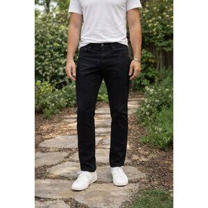 AG Adriano Goldschmied The Everett Slim Straight Jeans Black size 36x32